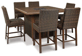 Paradise Trail Outdoor Bar Table Set Half Price Furniture