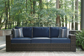 Grasson Lane Outdoor Sofa and Loveseat with Lounge Chairs and End Table - Half Price Furniture