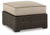 Coastline Bay Outdoor Ottoman with Cushion  Half Price Furniture