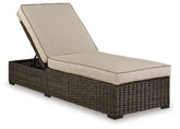 Coastline Bay Outdoor Chaise Lounge with Cushion Half Price Furniture