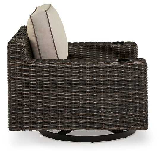 Coastline Bay Outdoor Swivel Lounge with Cushion - Half Price Furniture