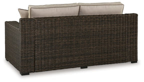 Coastline Bay Outdoor Loveseat with Cushion - Half Price Furniture