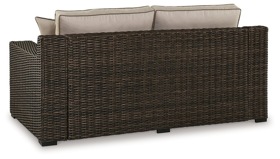 Coastline Bay Outdoor Loveseat with Cushion - Half Price Furniture