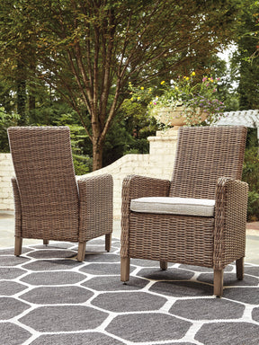 Beachcroft Outdoor Arm Chair with Cushion (Set of 2) - Half Price Furniture