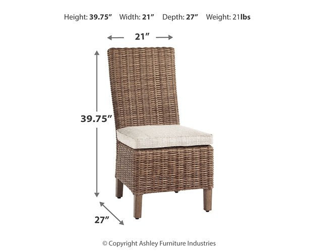 Beachcroft Outdoor Side Chair with Cushion (Set of 2) - Half Price Furniture