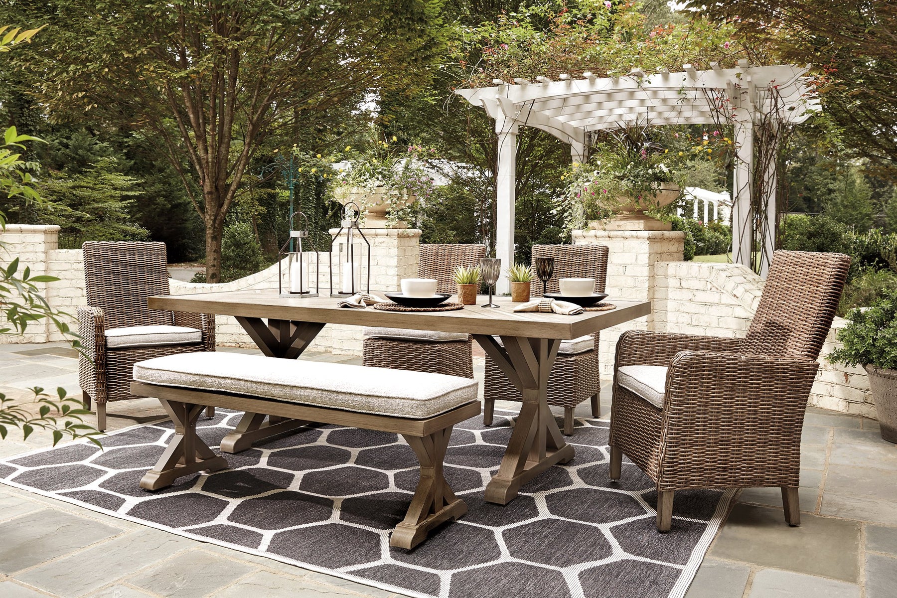 Beachcroft Outdoor Dining Set - Half Price Furniture