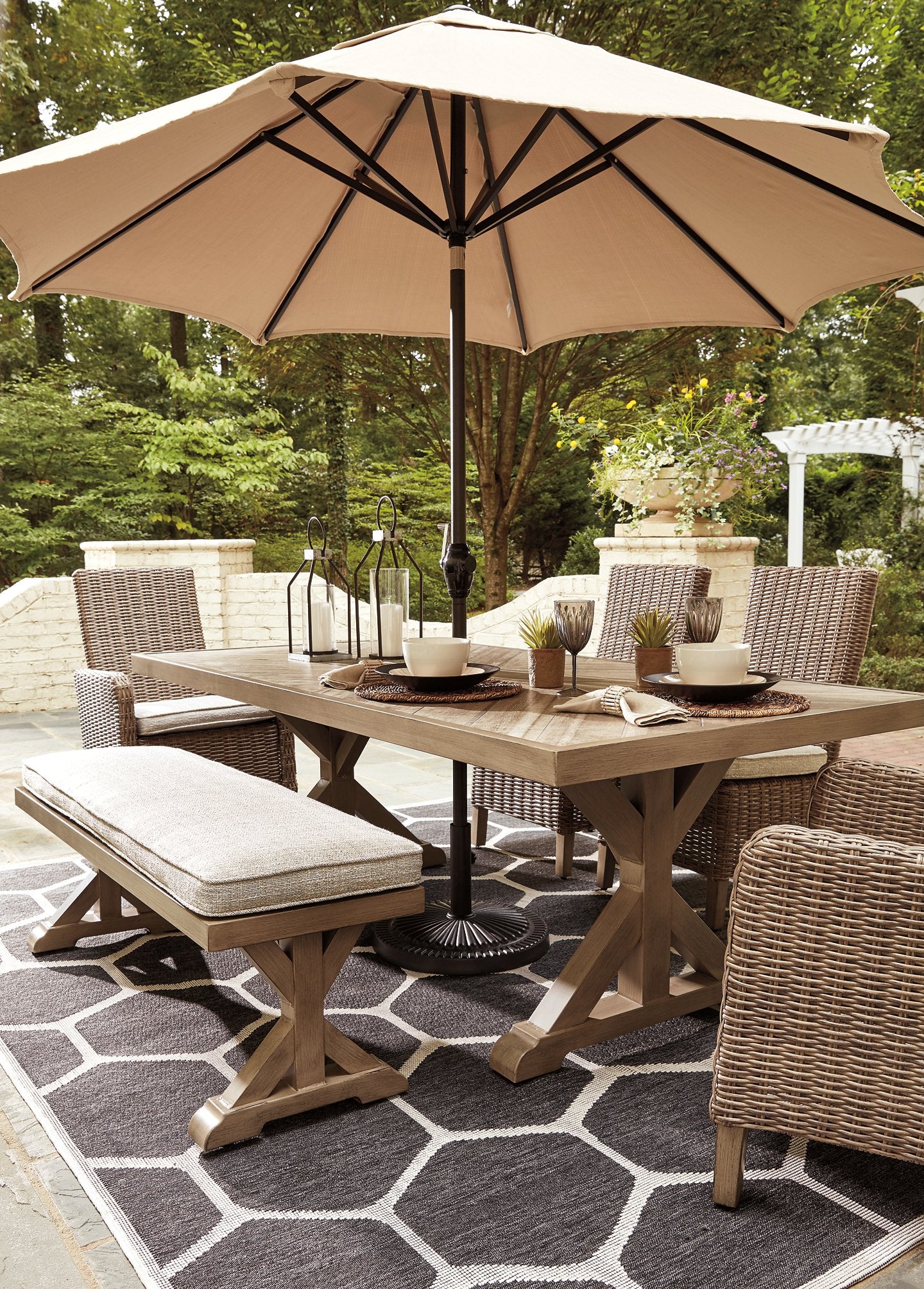 Beachcroft Outdoor Dining Table - Half Price Furniture