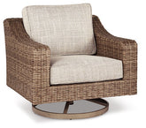 Beachcroft Outdoor Swivel Lounge with Cushion Half Price Furniture