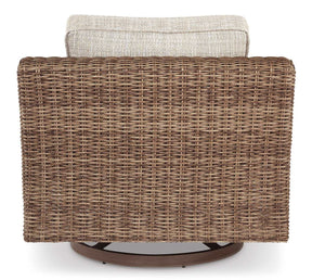 Beachcroft Outdoor Swivel Lounge with Cushion - Half Price Furniture