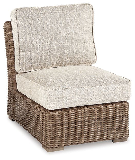 Beachcroft Outdoor Armless Chair with Cushion Half Price Furniture