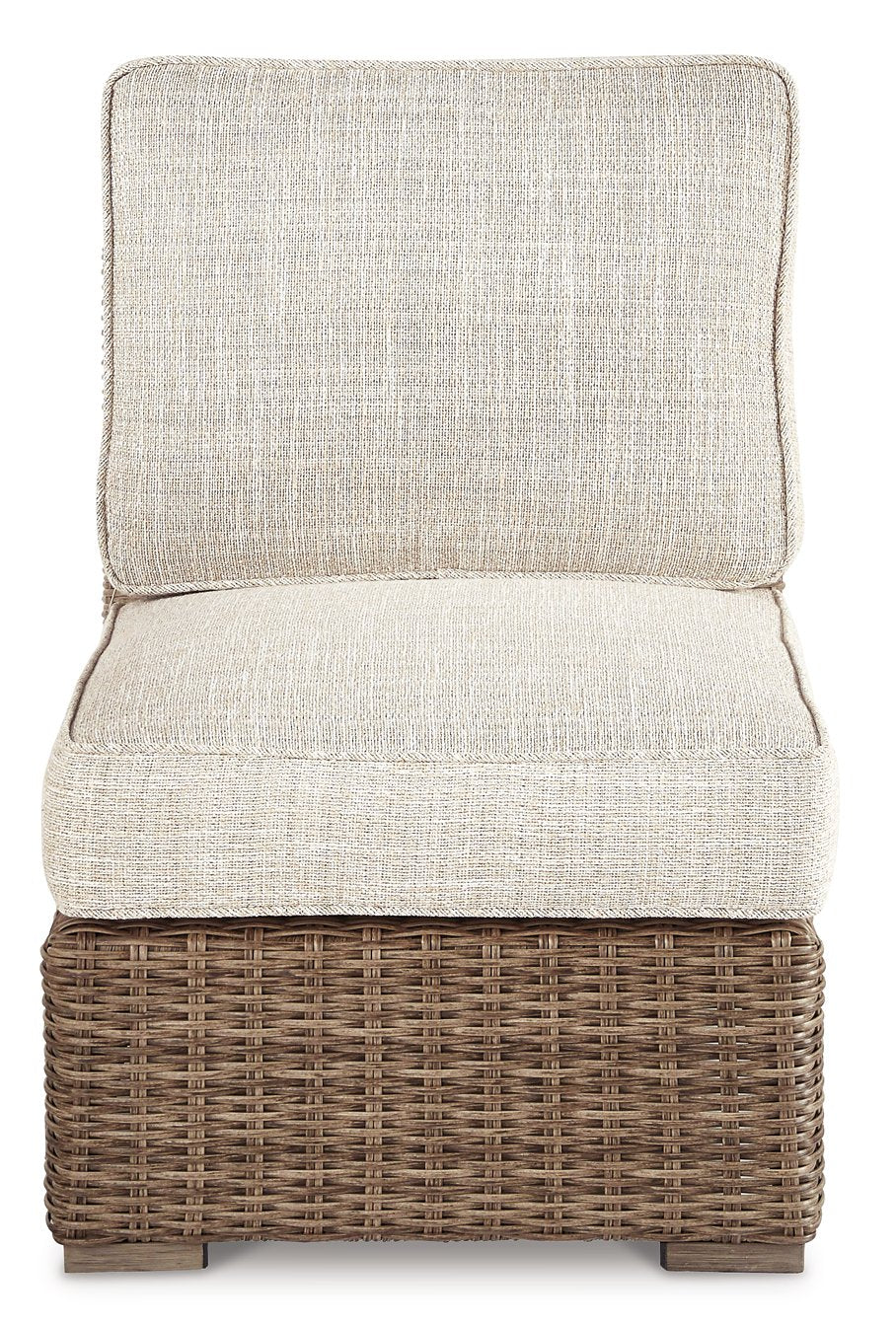 Beachcroft Outdoor Armless Chair with Cushion - Half Price Furniture