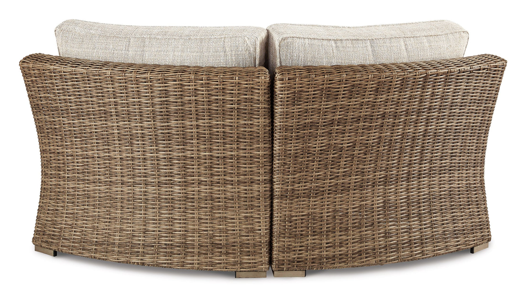 Beachcroft Outdoor Curved Corner Chair with Cushion - Half Price Furniture