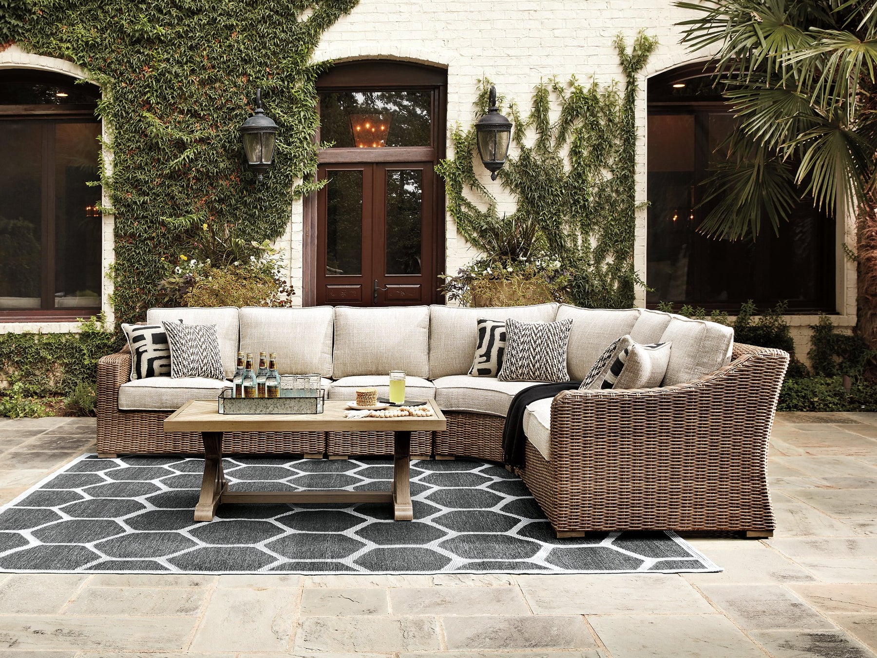 Beachcroft Outdoor Seating Set - Half Price Furniture