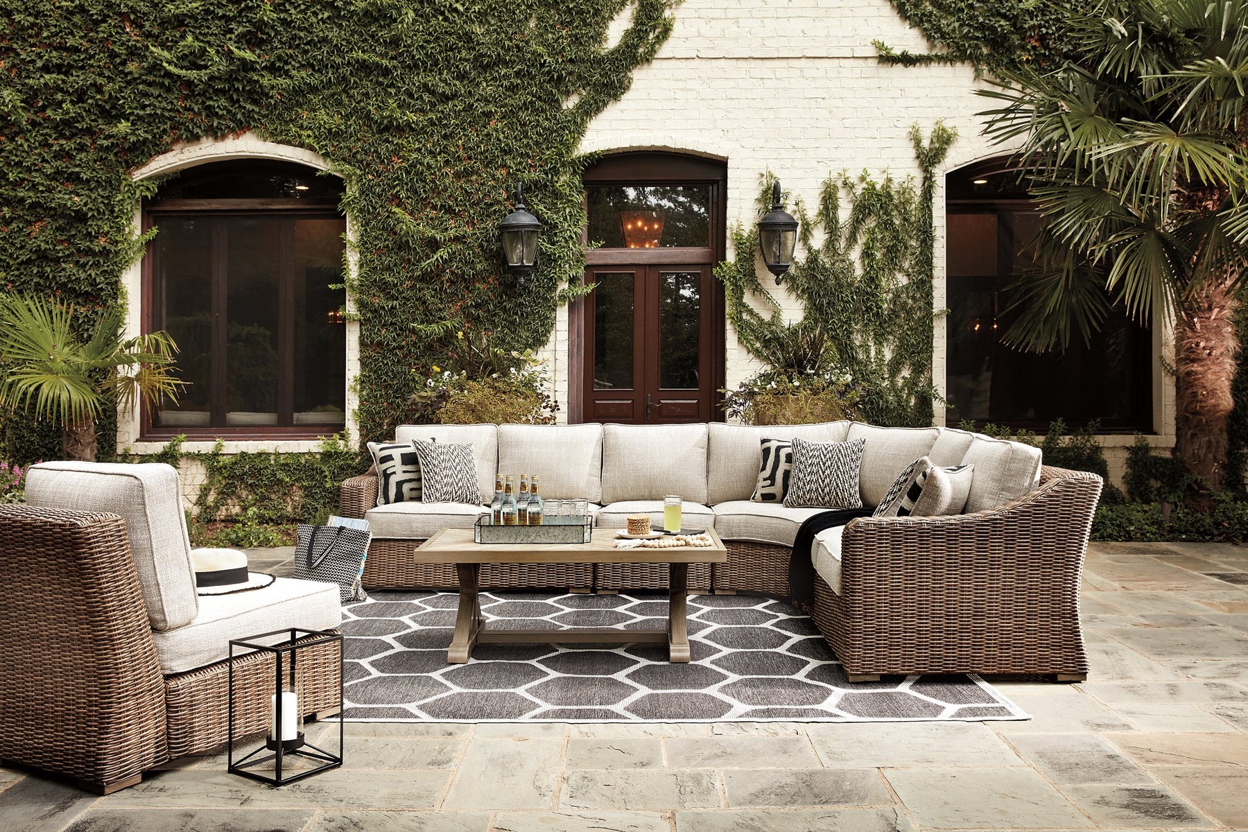 Beachcroft Outdoor Seating Set - Half Price Furniture