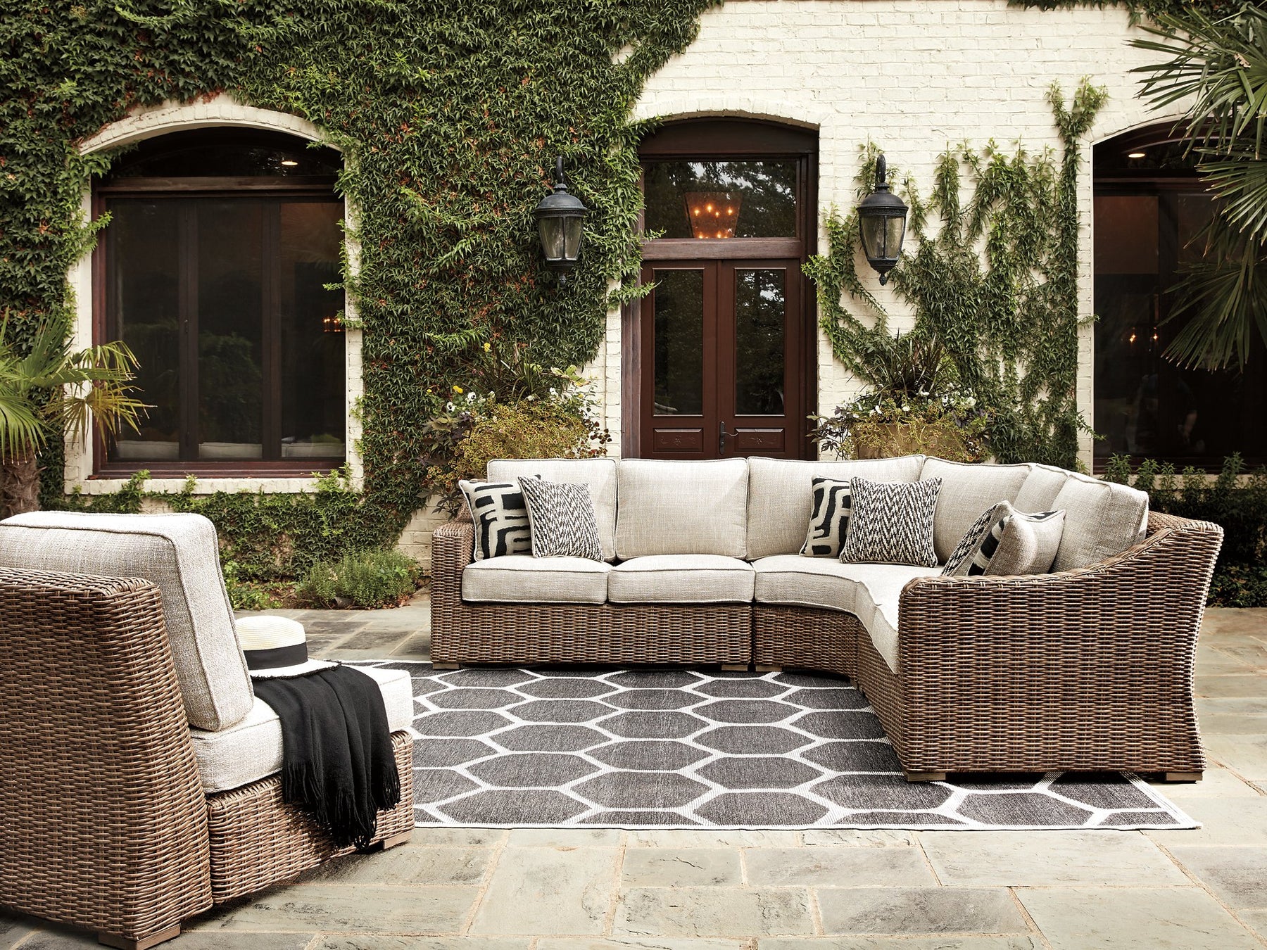 Beachcroft Outdoor Seating Set - Half Price Furniture