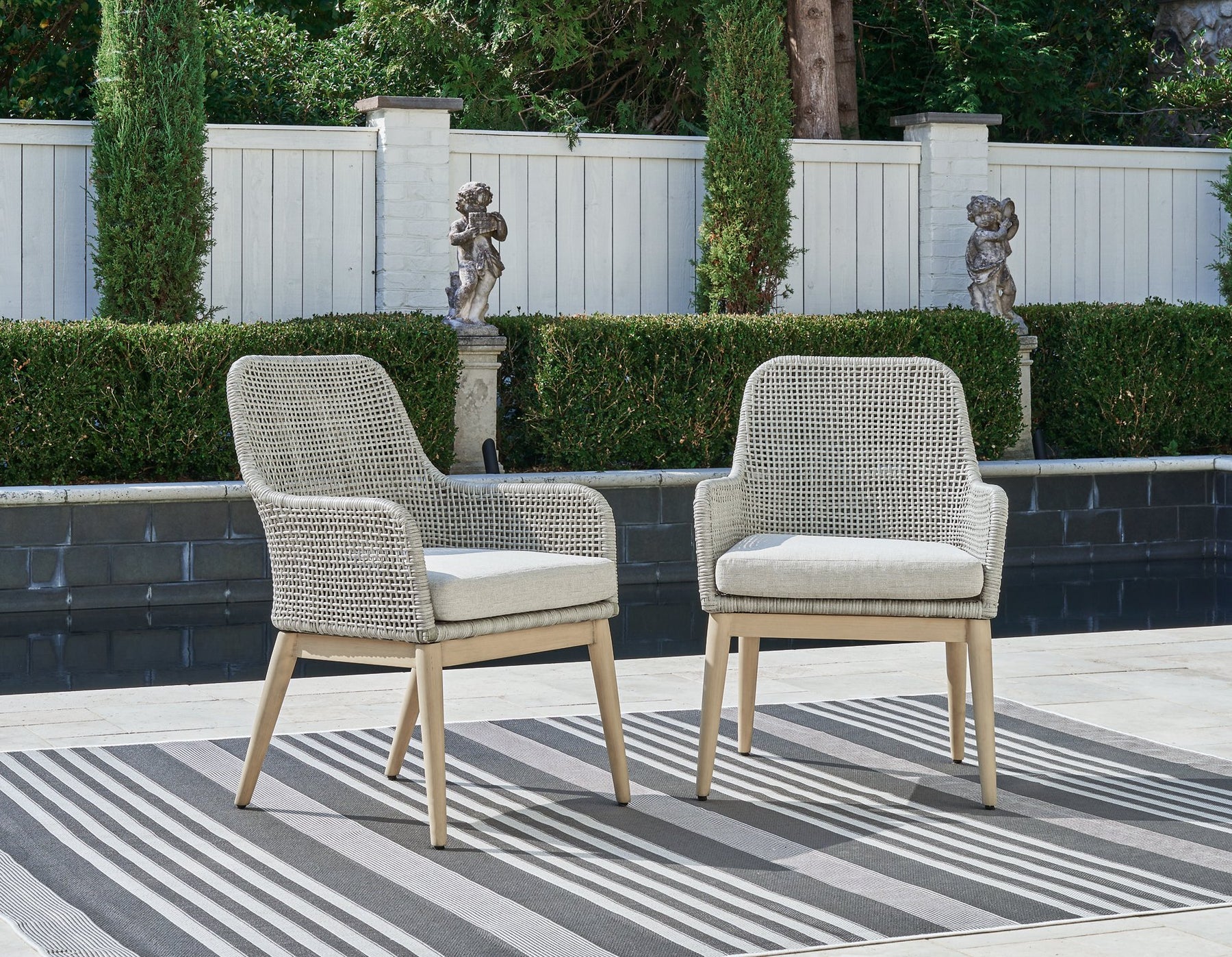 Seton Creek Outdoor Dining Arm Chair (Set of 2) - Half Price Furniture