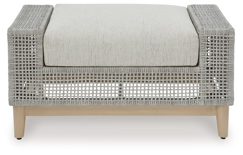 Seton Creek Outdoor Ottoman with Cushion - Half Price Furniture