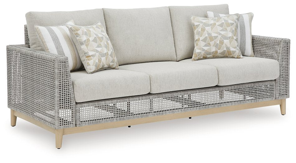 Seton Creek Outdoor Sofa with Cushion Half Price Furniture