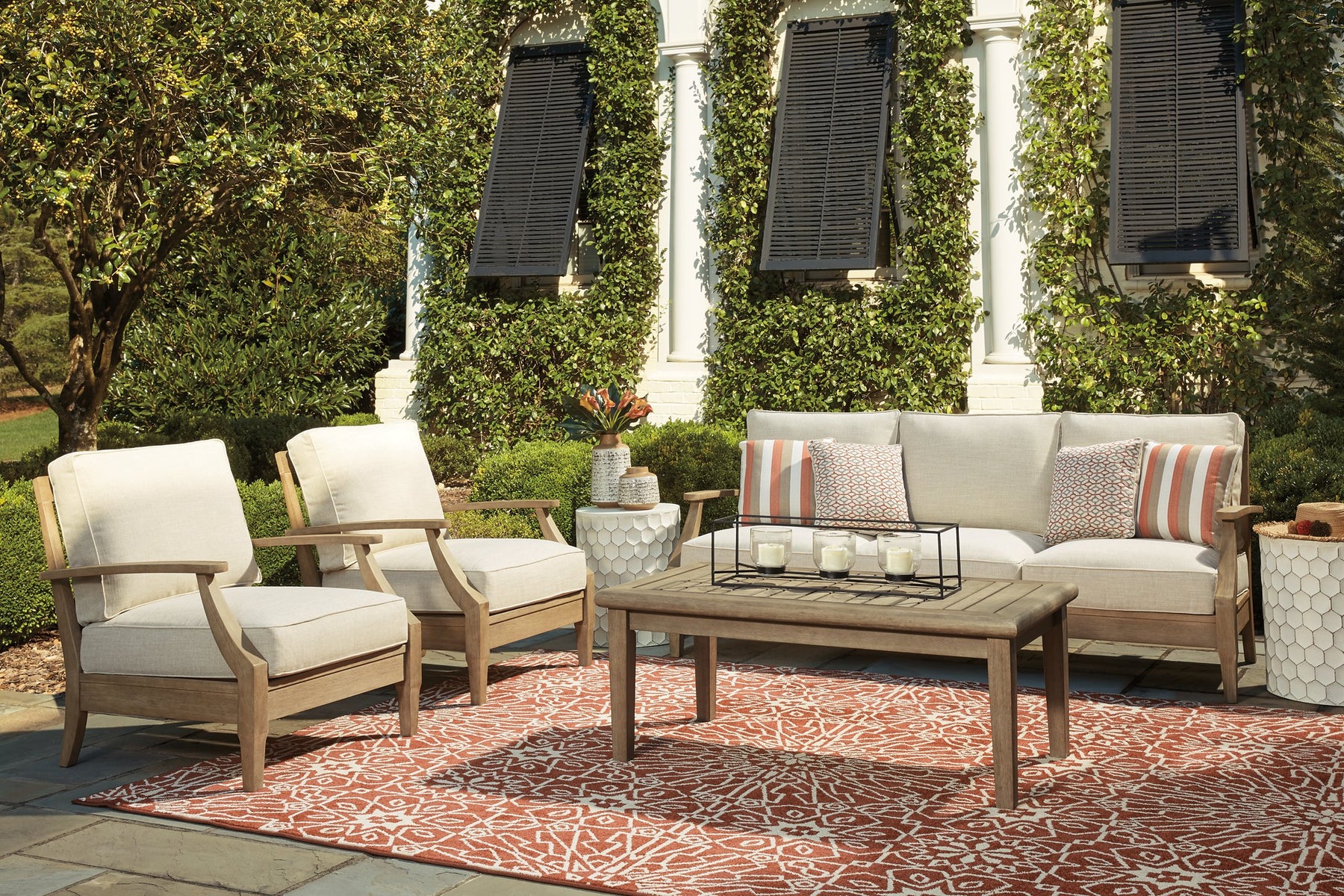 Clare View Outdoor Seating Set - Half Price Furniture