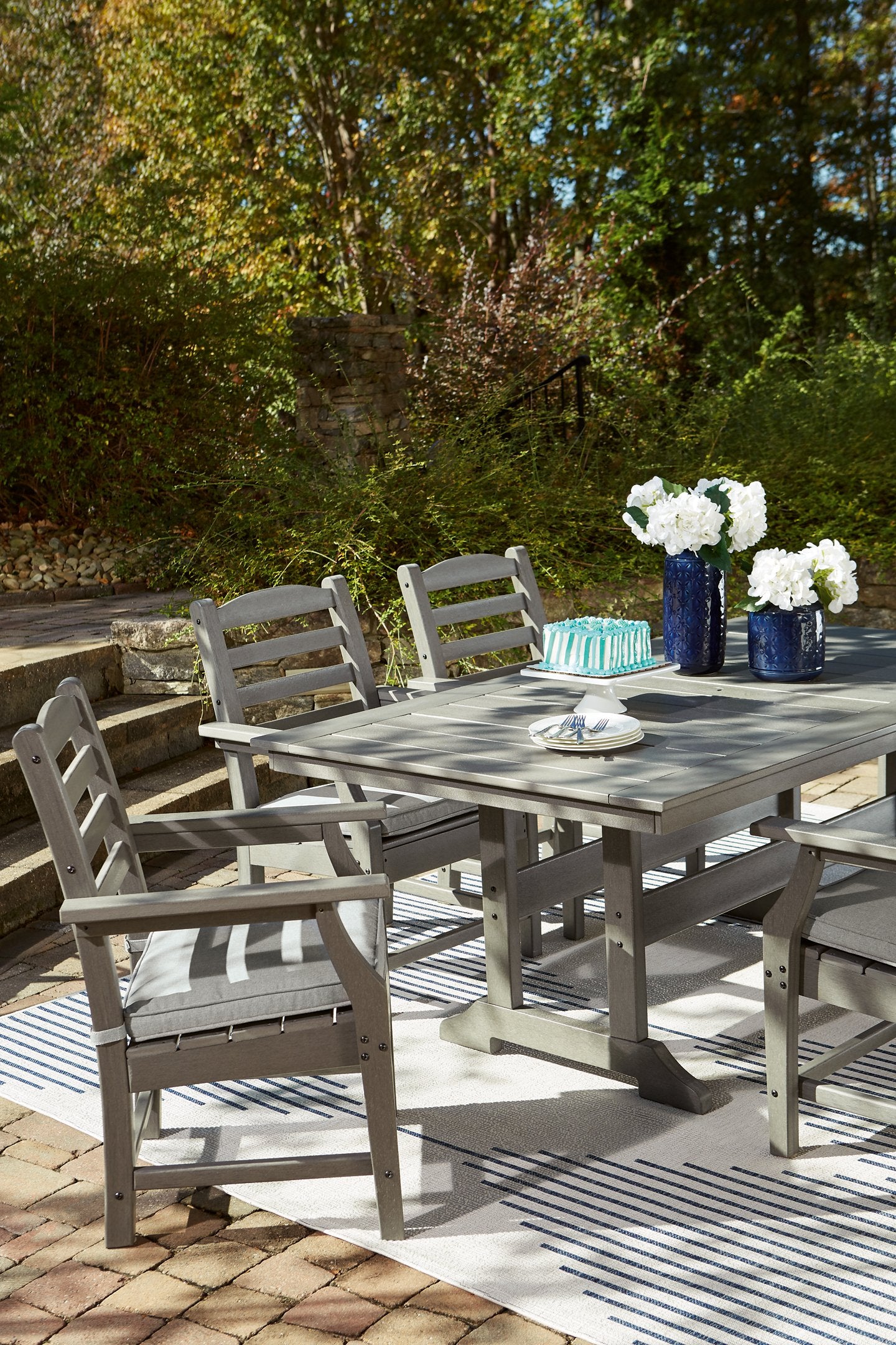 Visola Outdoor Dining Table with 4 Chairs - Half Price Furniture