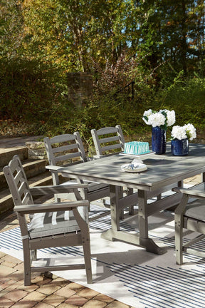 Visola Outdoor Dining Table with 6 Chairs - Half Price Furniture