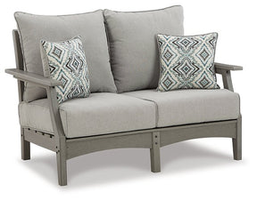 Visola Outdoor Loveseat with Cushion Half Price Furniture