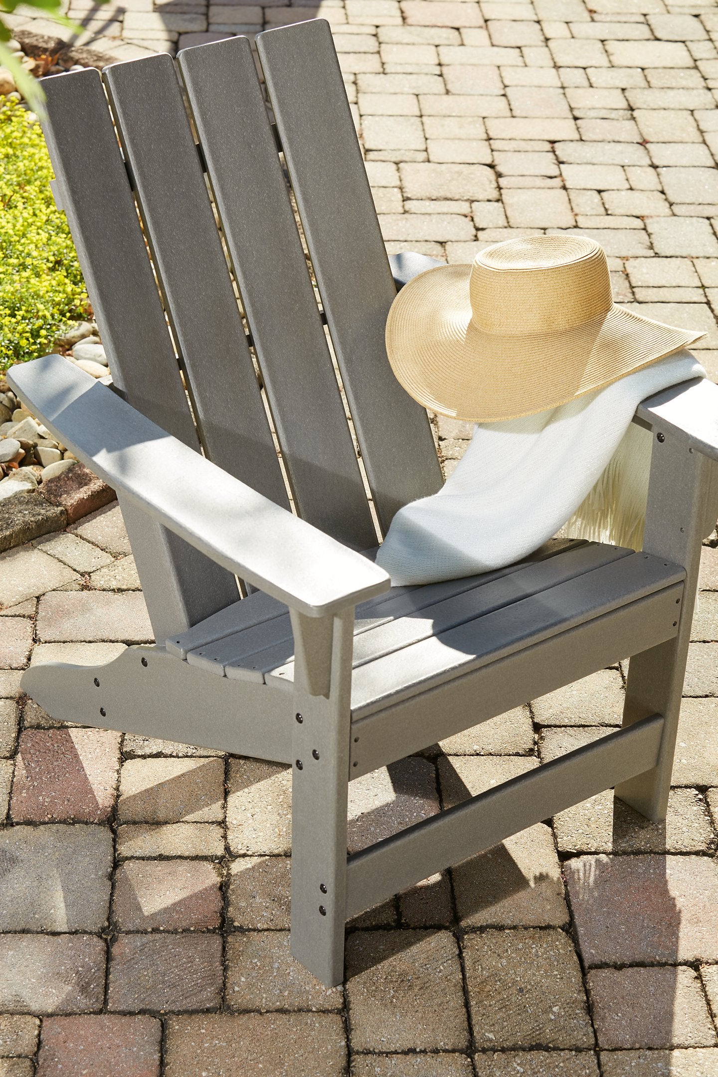 Visola Outdoor Adirondack Chair Set with End Table - Half Price Furniture