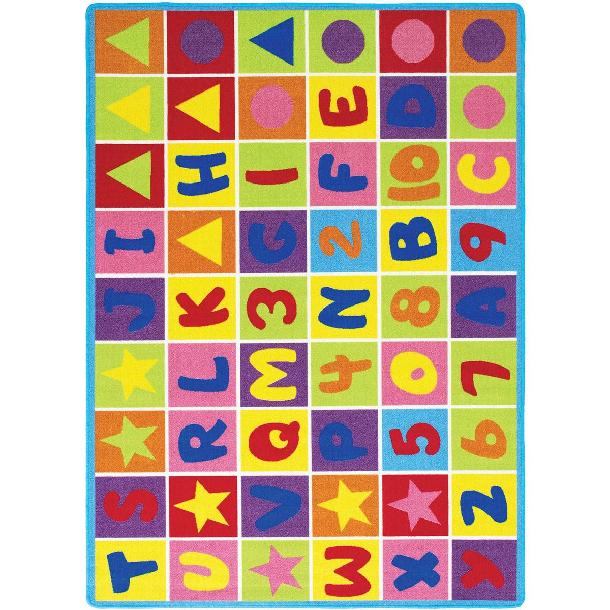 Abbey Alphabet/Multi 4' 9" X 6' 9" Area Rug - Half Price Furniture