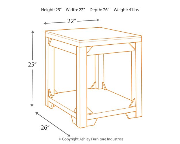 Fregine End Table - Half Price Furniture