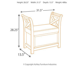 Abbonto Accent Bench - Half Price Furniture