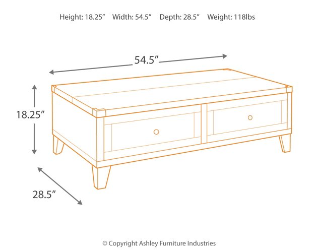 Todoe Coffee Table with Lift Top - Half Price Furniture