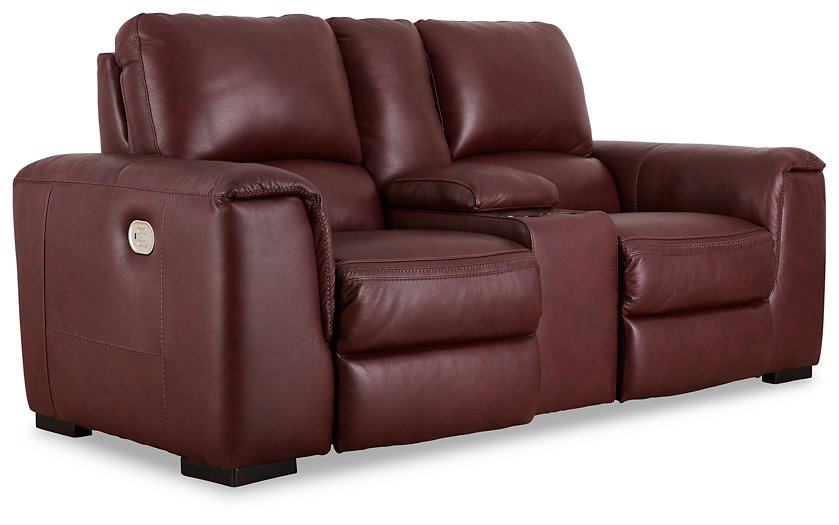 Alessandro Power Reclining Loveseat with Console - Loveseat - Half Price Furniture