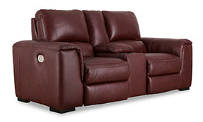 Alessandro Power Reclining Loveseat with Console - Half Price Furniture