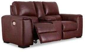 Alessandro Power Reclining Loveseat with Console - Loveseat - Half Price Furniture