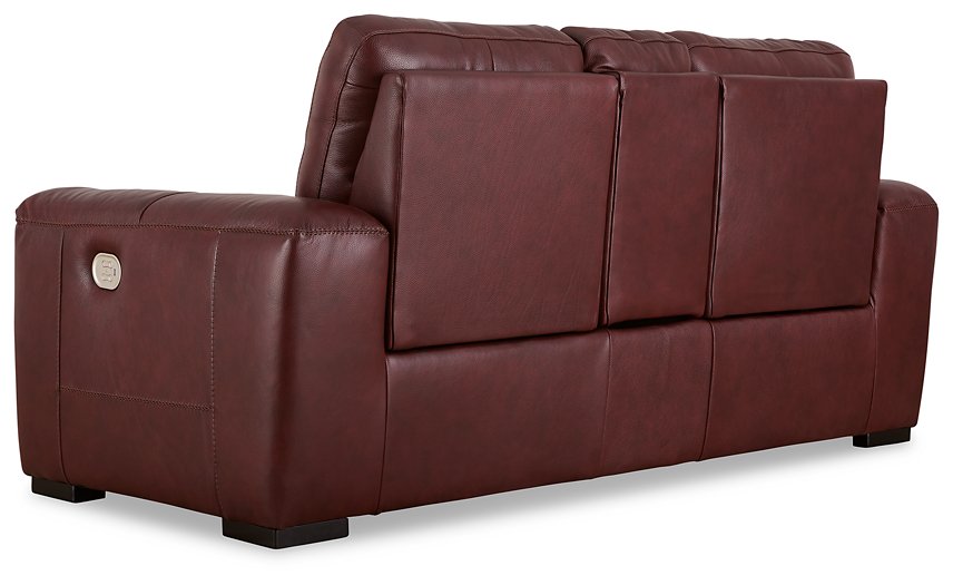 Alessandro Power Reclining Loveseat with Console - Loveseat - Half Price Furniture