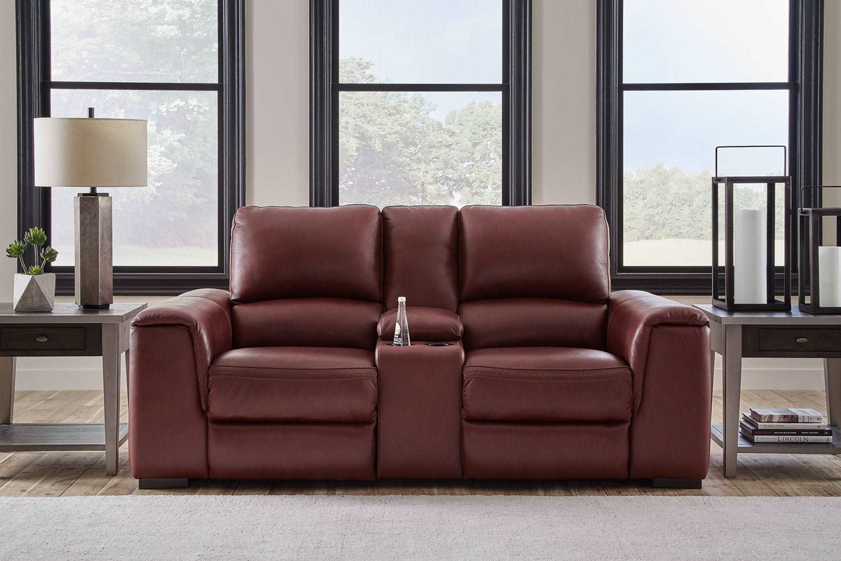 Alessandro Power Reclining Loveseat with Console - Half Price Furniture