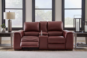 Alessandro Power Reclining Loveseat with Console - Half Price Furniture