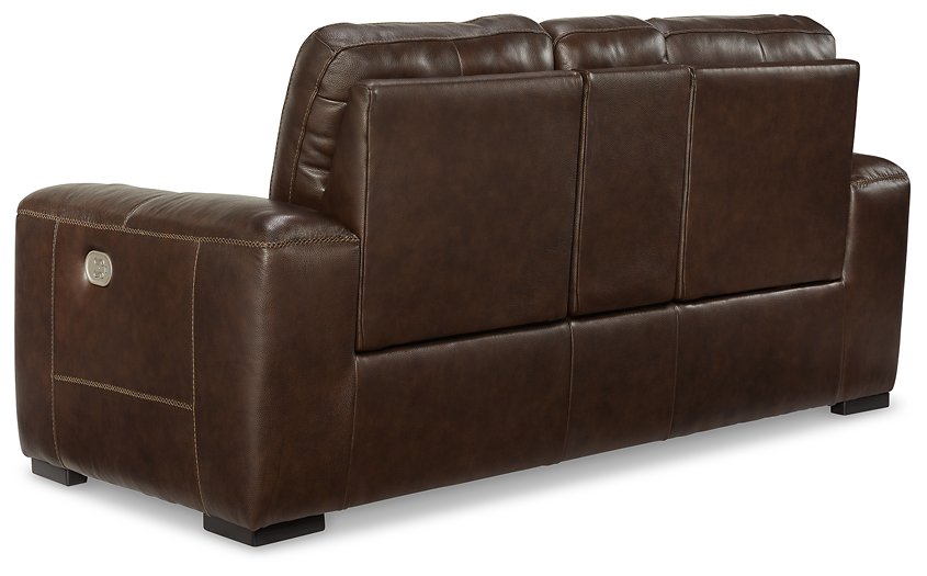 Alessandro Power Reclining Loveseat with Console - Half Price Furniture