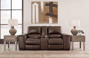 Alessandro Power Reclining Loveseat with Console - Half Price Furniture