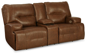 Francesca Power Reclining Loveseat with Console - Half Price Furniture