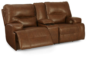 Francesca Power Reclining Loveseat with Console - Half Price Furniture