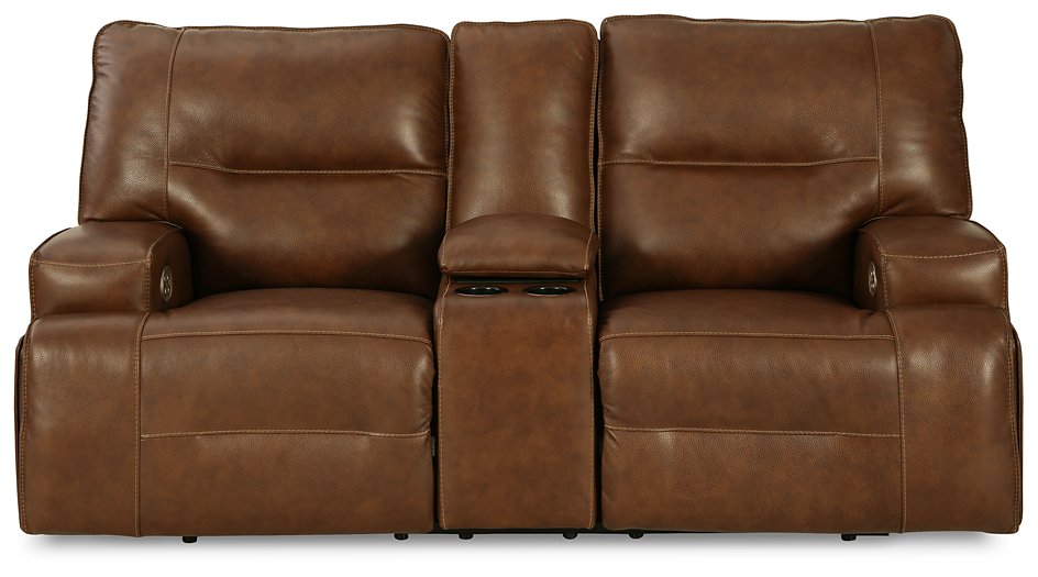 Francesca Power Reclining Loveseat with Console Half Price Furniture