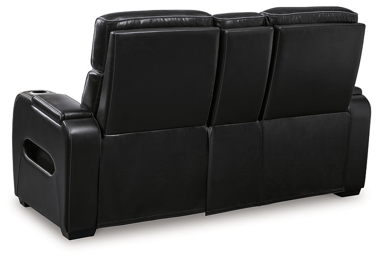 Boyington Power Reclining Loveseat with Console - Half Price Furniture