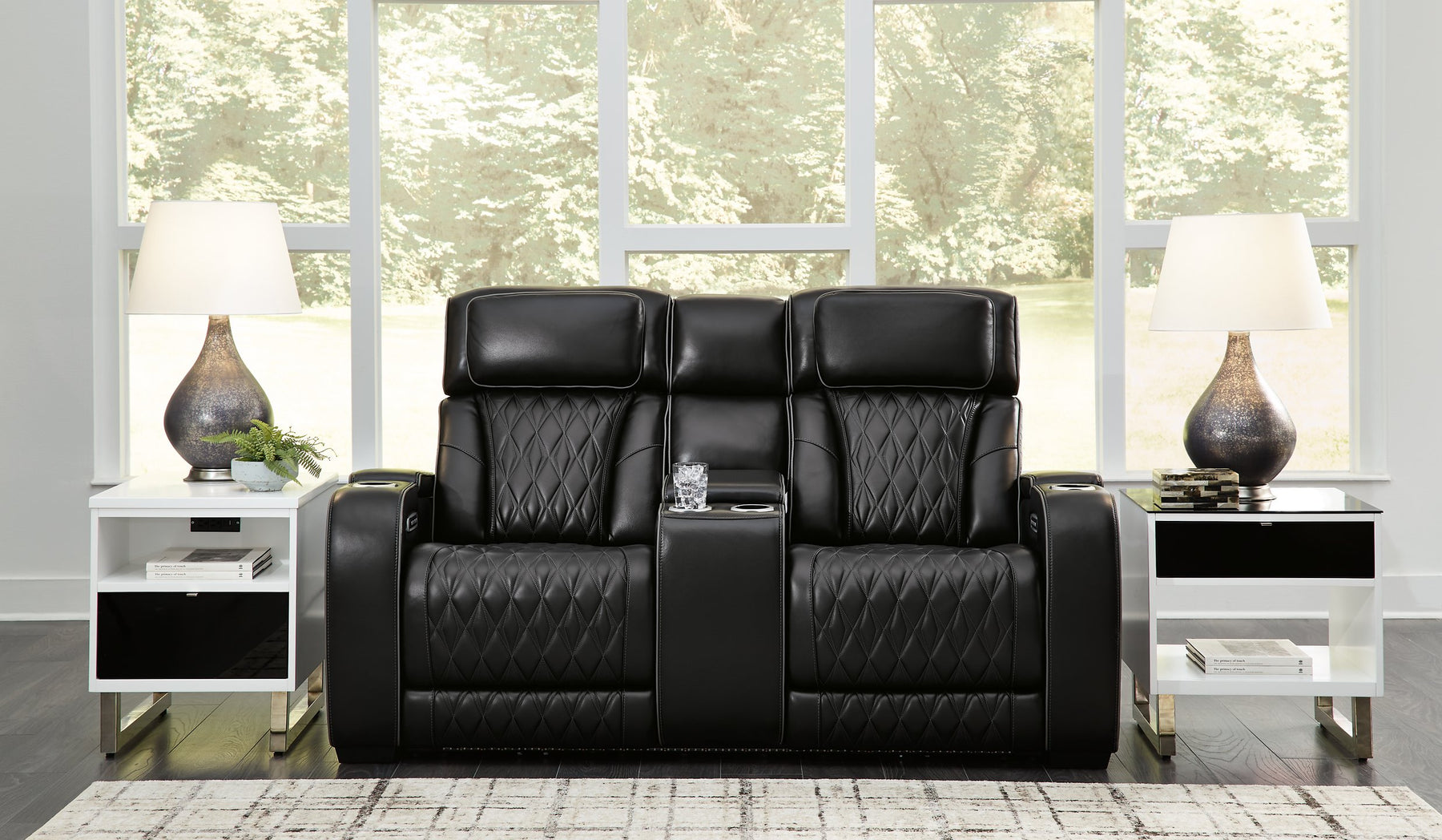 Boyington Power Reclining Loveseat with Console - Half Price Furniture