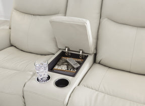 Mindanao Power Reclining Loveseat with Console - Half Price Furniture