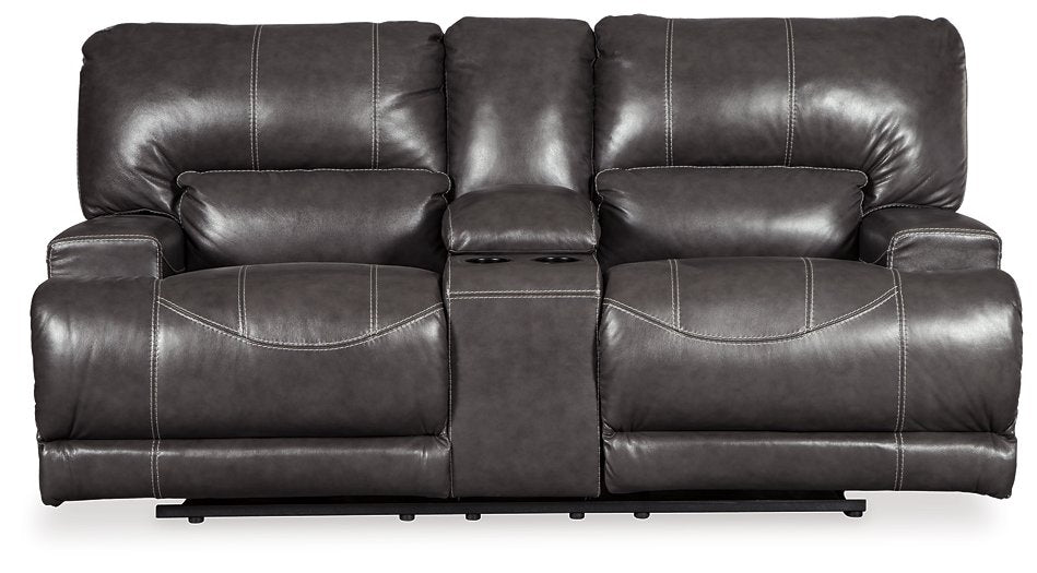 McCaskill Reclining Loveseat with Console Half Price Furniture