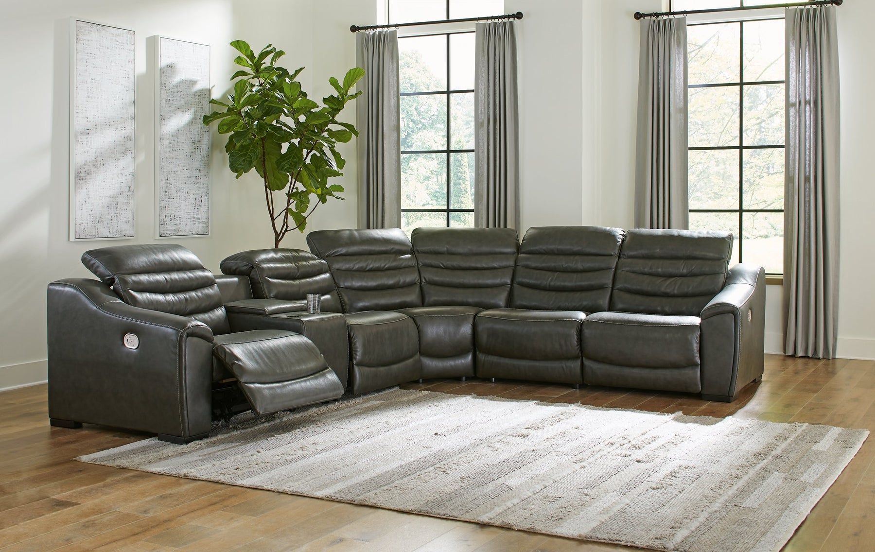 Center Line Power Reclining Sectional - Half Price Furniture