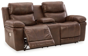 Edmar Power Reclining Loveseat with Console - Half Price Furniture