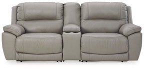 Dunleith 3-Piece Power Reclining Sectional Loveseat with Console Half Price Furniture