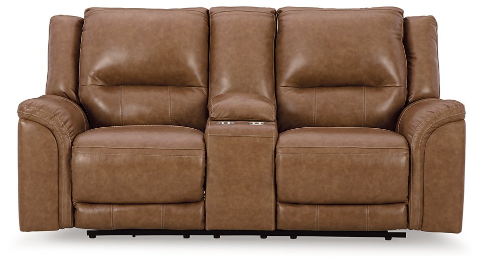 Trasimeno Power Reclining Loveseat with Console Half Price Furniture